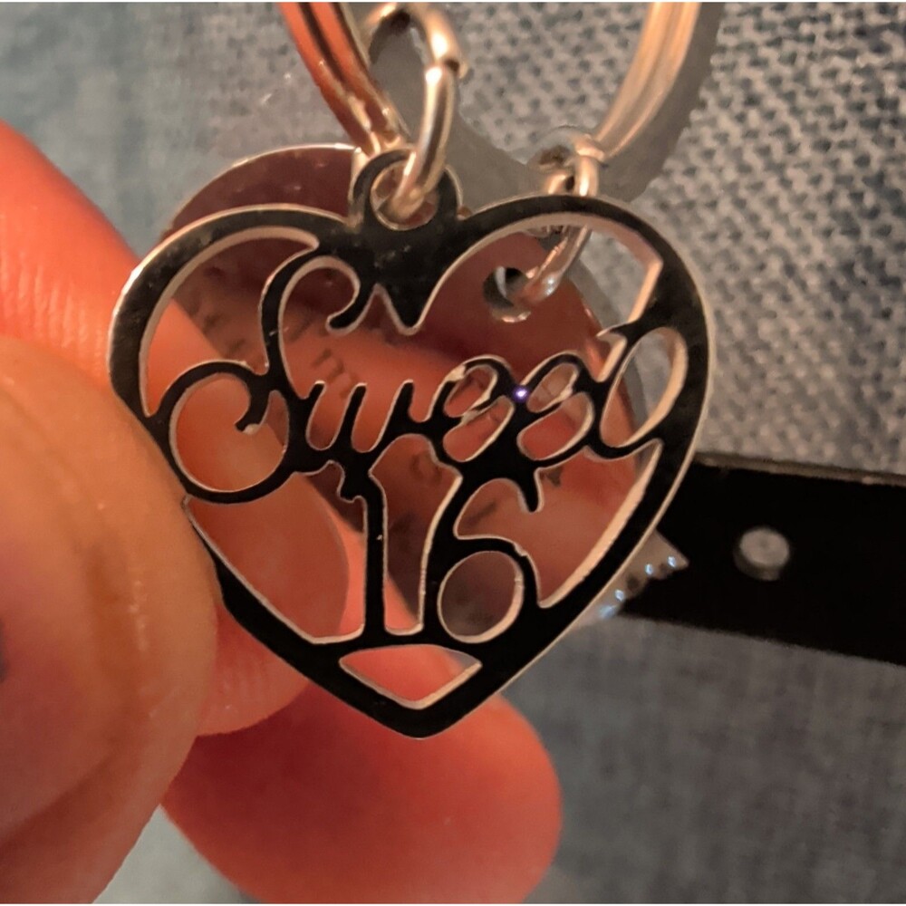 Sweet 16 Funny Keychain Silver Tone Birthday Gift ..I Officially Know Everything - Picture 2 of 16